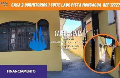 Casa 2 dormitorios 1 suite lado pista  financiamento bancario mongagua