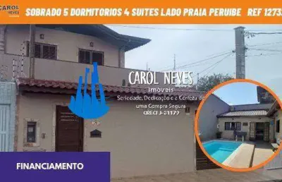 Sobrado 5 dormitorios 4 suites lado praia financiamento peruibe