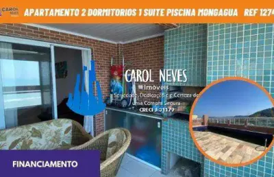 Apartamento 2 dormitorios 1 suite piscina lado praia financiamento mongagua