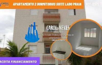 Apartamento 2 dormitorios suite lado praia financiamento bancario mongagua