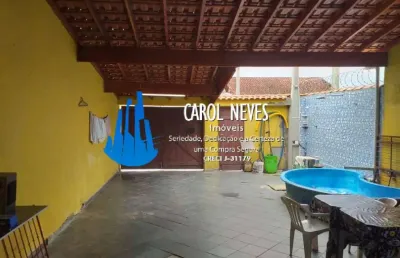 Casa 3 dormitórios suíte lado pista à vista edícula itaguaí mongaguá