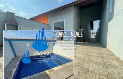 Casa nova 2 dormitórios piscina parcelamento direto tupy itanhaém