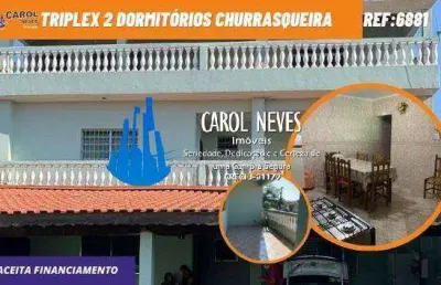 Triplex 2 dormitórios churrasqueira financiamento bancário mongaguá