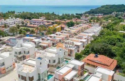 Casa em condomínio na pipa com 3 dormitórios sendo 2 suítes com piscina à venda, 130 m² por r$ 1.300.000 - praia de pipa - tibau do sul/rn