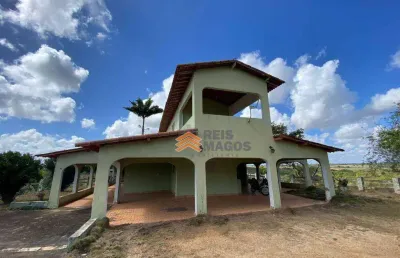Fazenda com 126 hà, sede com 3 dormitórios à venda, 1260000 m² por r$ 2.500.000 - santa tereza - parnamirim/rn