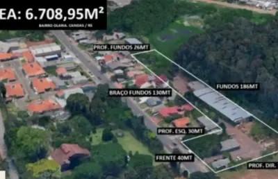 Terreno à venda na rua gildo de freitas, --, olaria, canoas por r$ 6.500.000