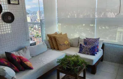 Apartamento com 2 dormitórios à venda, 86 m² - josé menino - santos/sp