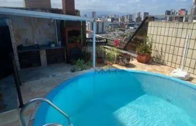 Cobertura com 4 dormitórios para alugar - campo grande - santos/sp