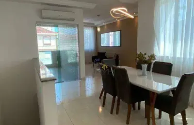 Sobrado com 3 dormitórios à venda, 153 m²  - campo grande - santos/sp