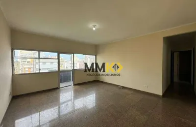 Apartamento amplo com vista lateral para o mar no coração do gonzaga – 160m² | 2 dorms | 1 vaga