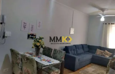 Apartamento com 1 dormitório à venda, 50 m² no gonzaga - santos/sp