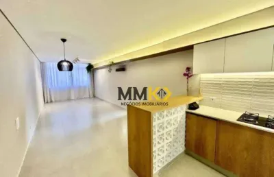 Apartamento com 2 dormitórios à venda, 90 m² no pompéia - santos/sp