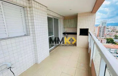 Locação ponta da praia, 92m, 3 dorms, 1 suíte, 2 vagas, varanda gourmet com lazer completo.