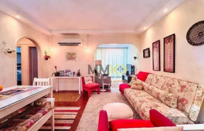 Apartamento excelente há uma quadra da praia da aparecida, 3 dorms, 1 suíte e 101m