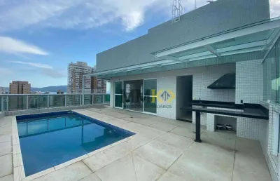 Cobertura com 3 dormitórios à venda, 289 m² no gonzaga - santos/sp