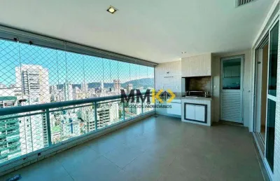 Apartamento com 3 dormitórios, 150 m² - venda por r$ 3.200.000,00 ou aluguel por r$ 14.000,00/mês - aparecida - santos/sp