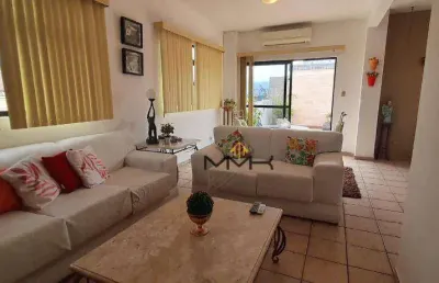 Cobertura com 4 dormitórios para alugar, 180 m² - macuco - santos/sp