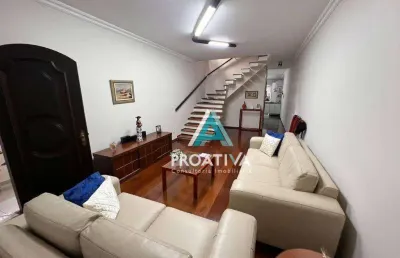 Sobrado com 3 dormitórios à venda, 209 m² - parque marajoara - santo andré/sp