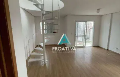 Cobertura com 3 dormitórios à venda, 144 m² - jardim - santo andré/sp