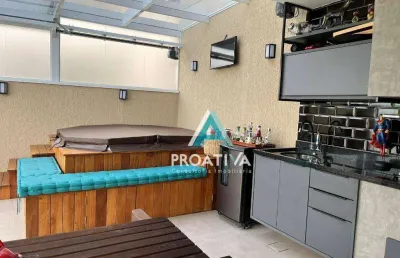 Cobertura com 3 dormitórios à venda, 165 m² - campestre - santo andré/sp