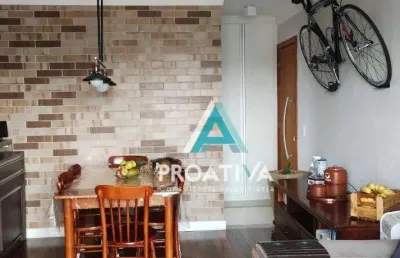Apartamento com 3 dormitórios à venda, 68 m² - vila homero thon - santo andré/sp