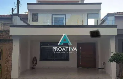 Sobrado com 3 dormitórios à venda, 270 m²  - campestre - santo andré/sp