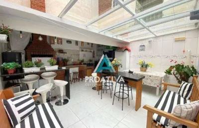 Sobrado com 3 dormitórios à venda, 175 m² - vila pires - santo andré/sp