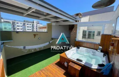 Cobertura com 2 dormitórios à venda, 86 m²  - santa maria - santo andré/sp