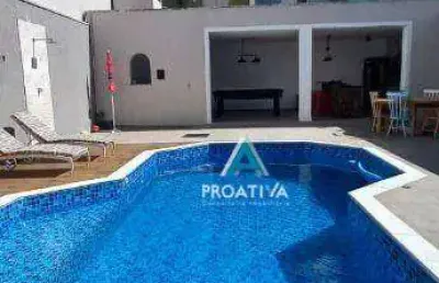 Sobrado com 3 dormitórios à venda, 400 m² - vila scarpelli - santo andré/sp