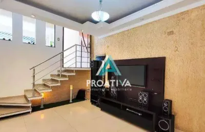 Sobrado com 3 dormitórios à venda, 175 m²  - parque novo oratório - santo andré/sp