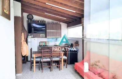 Cobertura com 2 dormitórios à venda, 112 m² - vila camilópolis - santo andré/sp
