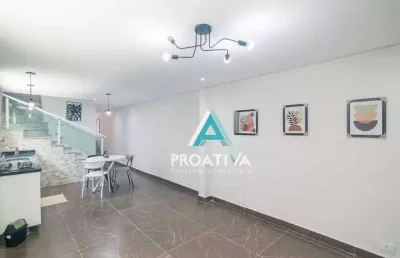 Sobrado com 4 dormitórios à venda, 208 m²  - vila scarpelli - santo andré/sp