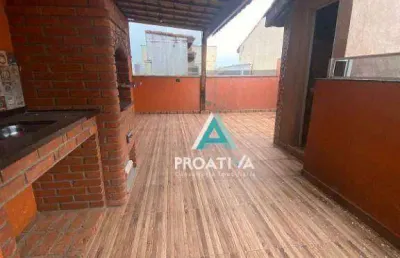 Cobertura com 2 dormitórios à venda, 38 m² - parque das nações - santo andré/sp