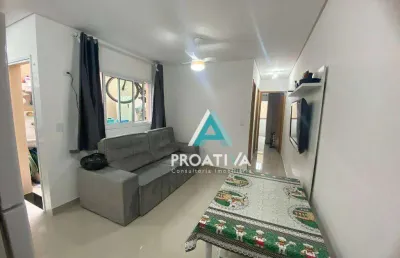 Apartamento com 2 dormitórios à venda, 50 m² - vila scarpelli - santo andré/sp