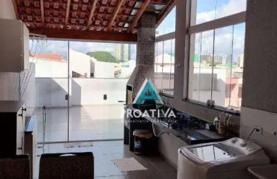 Cobertura com 2 dormitórios à venda, 125 m² por r$ 565.000,08 - vila homero thon - santo andré/sp