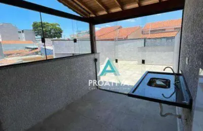Cobertura com 2 dormitórios à venda, 94 m²  - utinga - santo andré/sp