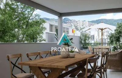 Cobertura com 3 dormitórios à venda, 174 m² - jardim - santo andré/sp