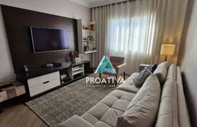 Apartamento com 2 dormitórios à venda, 92 m² - jardim stella - santo andré/sp