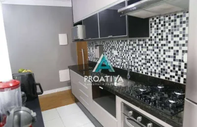 Apartamento com 2 dormitórios à venda, 56 m² - vila scarpelli - santo andré/sp