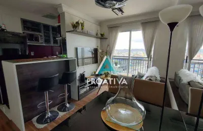 Apartamento com 2 dormitórios à venda, 54 m² - utinga - santo andré/sp