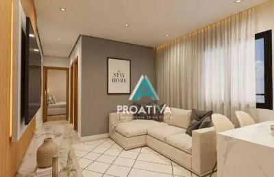 Apartamento garden com 2 dormitórios à venda, 55 m² - campestre - santo andré/sp