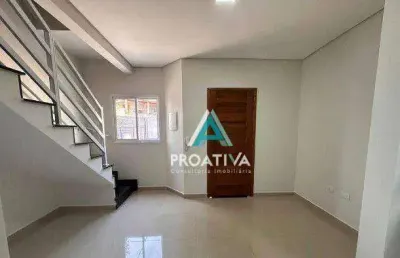 Sobrado com 2 dormitórios à venda, 50 m² - parque novo oratório - santo andré/sp
