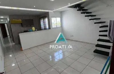 Cobertura com 3 dormitórios à venda, 121 m²- vila pires - santo andré/sp