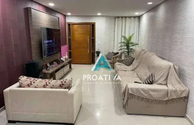 Sobrado com 3 dormitórios à venda, 250 m²  - vila assunção - santo andré/sp