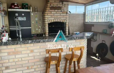 Cobertura com 3 dormitórios à venda, 142 m² por r$ - jardim - santo andré/sp