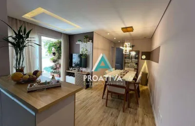 Apartamento com 2 dormitórios à venda, 57 m² - jardim - santo andré/sp