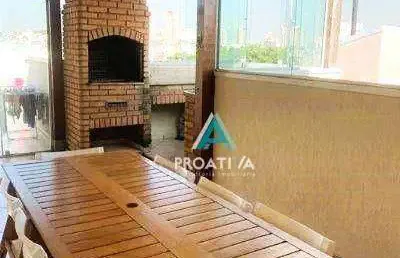 Cobertura com 3 dormitórios à venda, 198 m² - vila marina - santo andré/sp