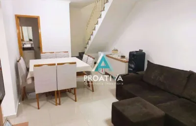 Sobrado com 3 dormitórios à venda, 100 m² - parque oratório - santo andré/sp