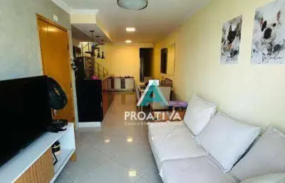 Cobertura com 3 dormitórios à venda, 154 m² - parque das nações - santo andré/sp