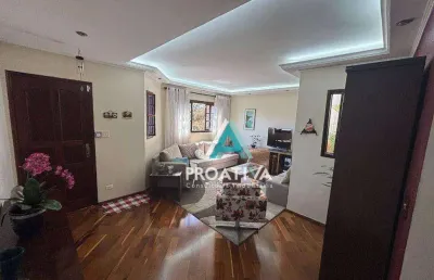 Sobrado com 3 dormitórios à venda, 192 m² - vila scarpelli - santo andré/sp